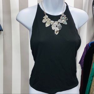 Lauren Ralph Lauren Blanl Open Back Crop Top